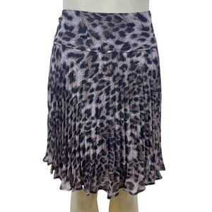 INC International Concepts Women’s Brown Leopard Print Midi Skirt Size 14 - New